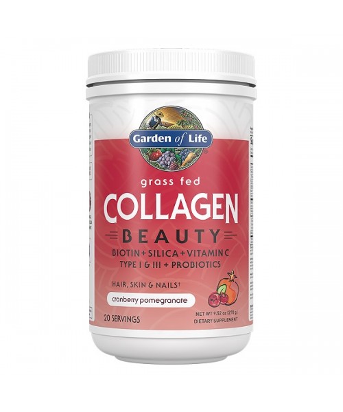 Garden of Life Collagen Beauty (kollagén - kollagén peptidek), áfonya és gránátalma, 270 g