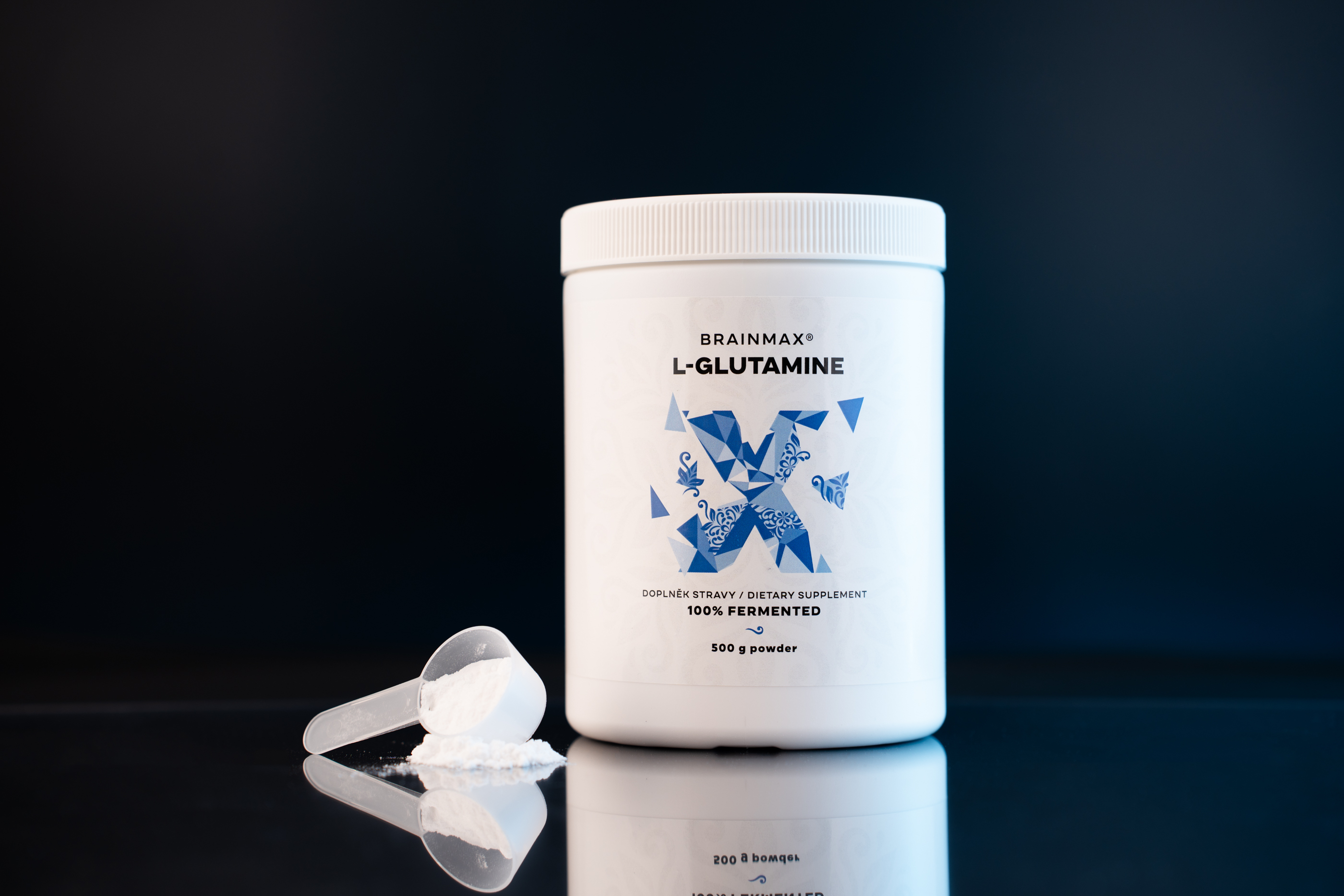 BrainMax L-Glutamine, L-Glutamin 500 g Obrázek