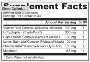 Jarrow Formulas Sleep Optimizer, 60 vegetariánských kapslí Obrázek