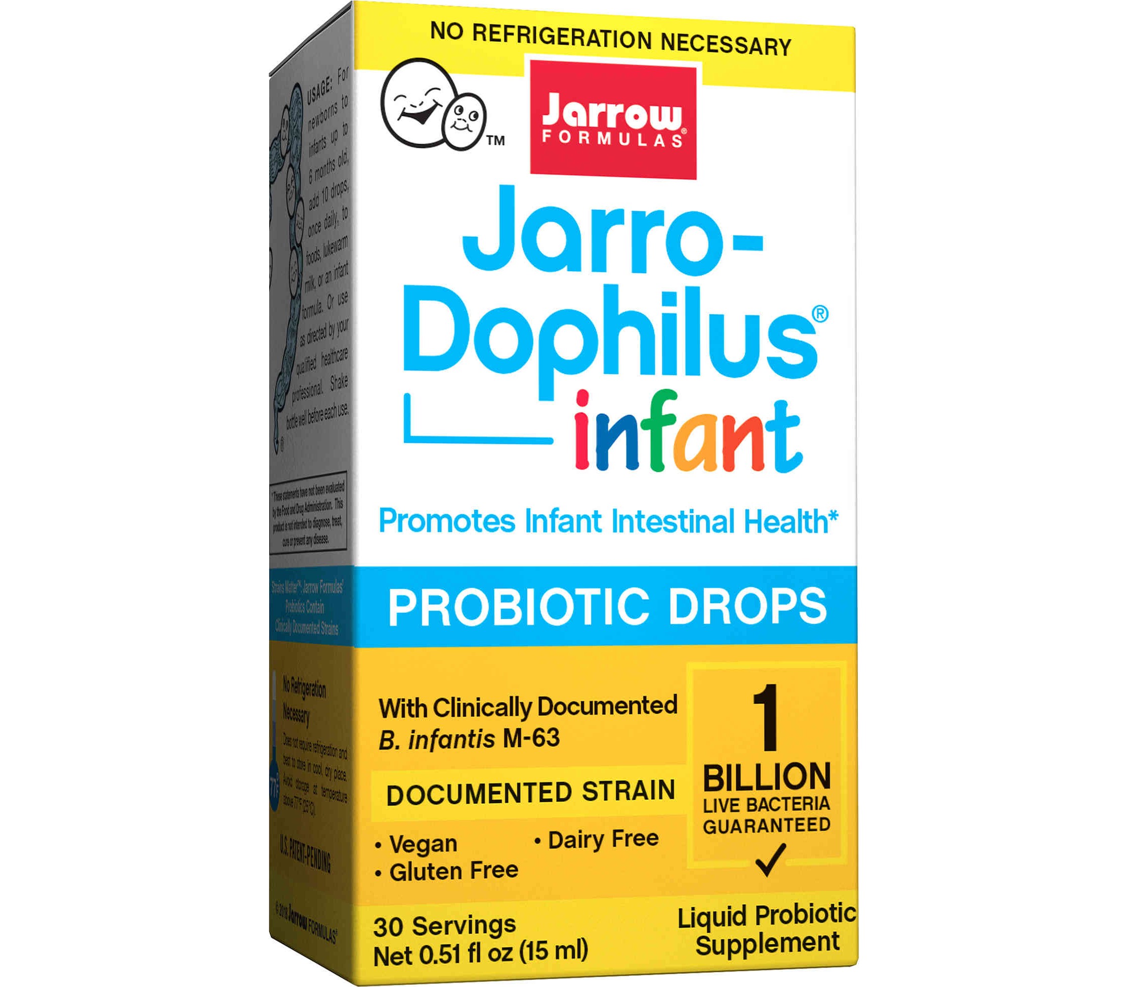 Jarrow Formulas Jarrow Jarro-Dophilus Infant, Probiotické kapky pro děti, 1 miliarda,  15 ml