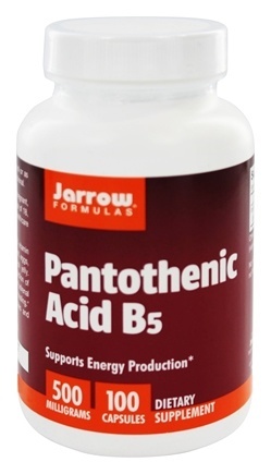 Kwas pantotenowy B5 (kwas pantotenowy), 500 mg, 100 kapsułek