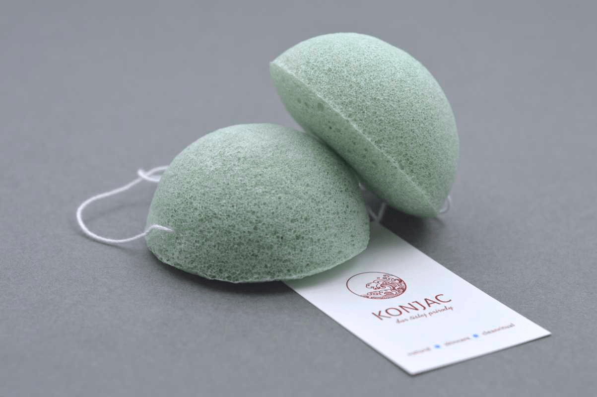 Konjac - Jasnozielona gąbka do twarzy