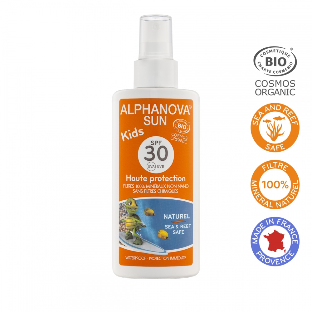 Alphanova - Spray przeciwsłoneczny dla dzieci SPF 30 BIO, 125 g