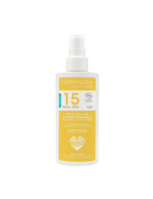 Alphanova - Opalovací krém ve spreji SPF 15 BIO, 125 ml Obrázek