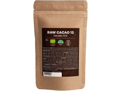 BrainMax Pure Raw Cacao 12, BIO 1kg  *CZ-BIO-001 certifikát