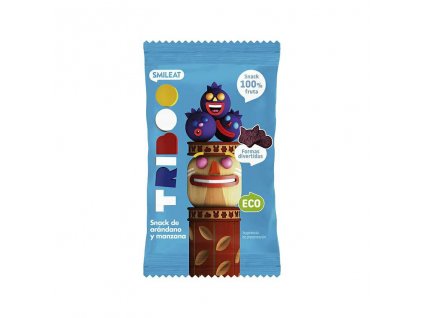 SMILEAT BIO ovocne zvykaci bonbony jablko & boruvky 100% ovoce 25g