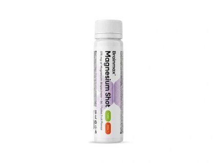 BrainMax® Magnesium Shot, 375 mg, Forest Fruit, 25 ml  100% VNR de magneziu din magneziu bisglicinat cu vitamina B6, fructe de pădure, supliment alimentar