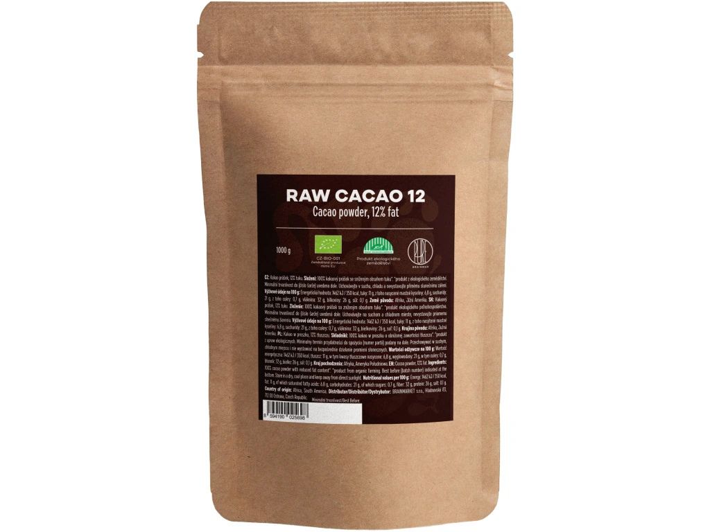 BrainMax Pure® Raw Cacao 12, BIO, 1kg