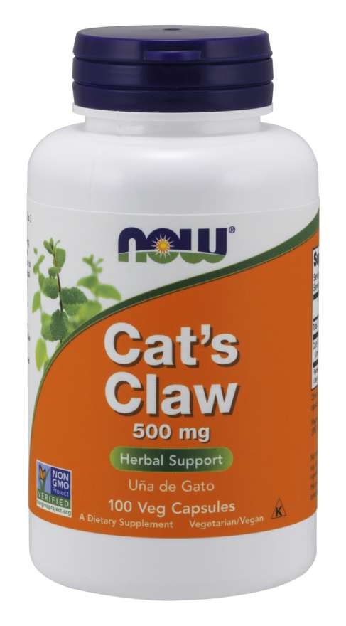 NOW Gheara de pisică, 500 mg, 100 capsule vegetale