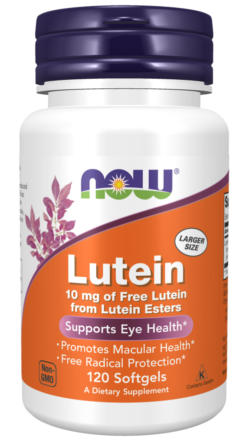 NOW Luteină 10 mg (sănătatea ochilor), 120 capsule softgel