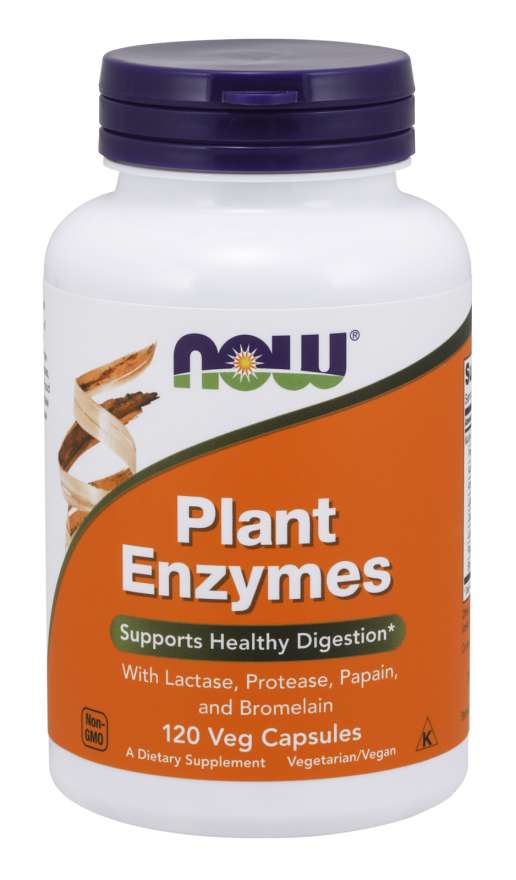 NOW Plant Enzymes, enzime vegetale, 120 capsule de plante
