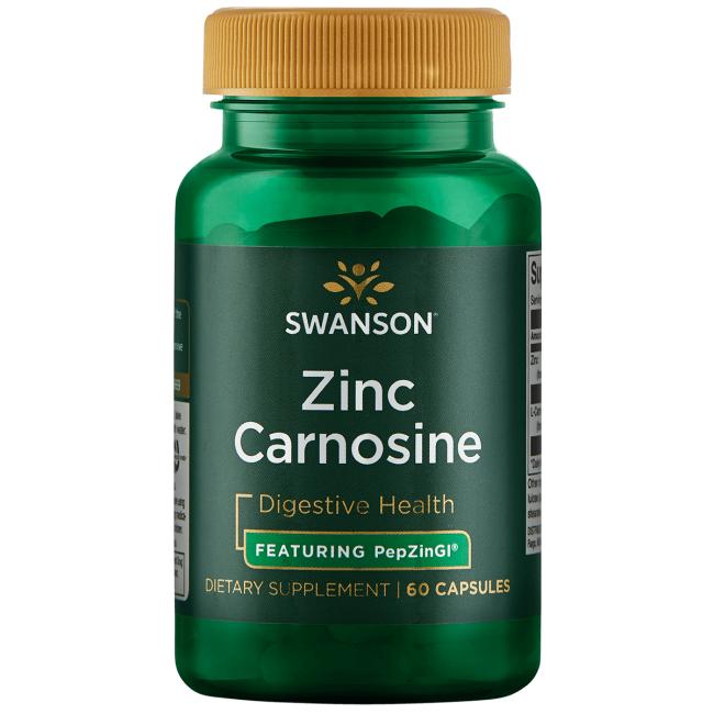 Swanson Zinc Carnosine PepZinGI®, Zinc Carnozină, 60 capsule