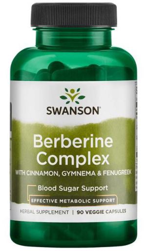 Swanson Berberine Complex (berberina, scortisoara, gymnema, schinduf), 90 capsule vegetale