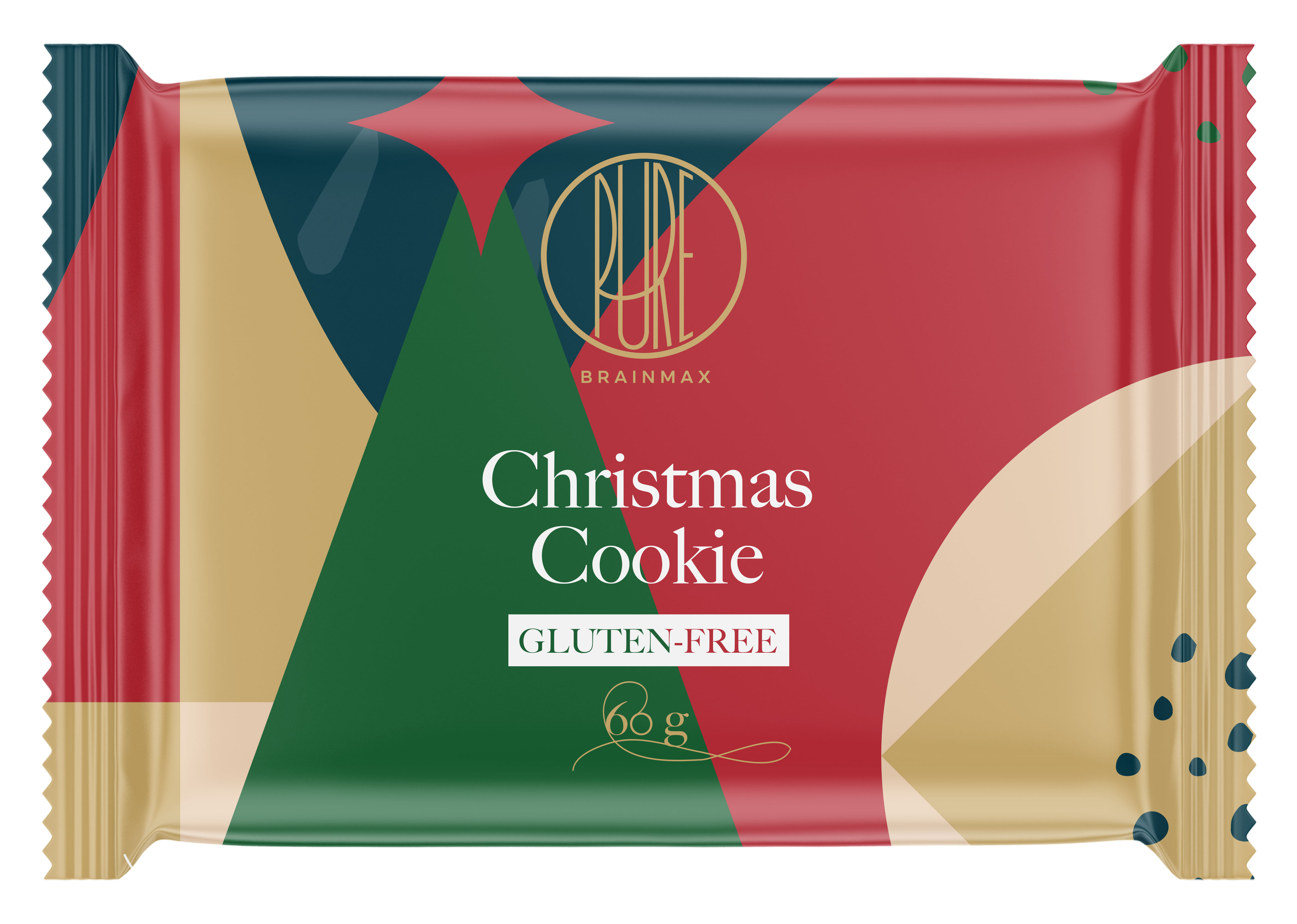 BrainMax Pure® Christmas Cookie, Cookie de Crăciun, 60 g