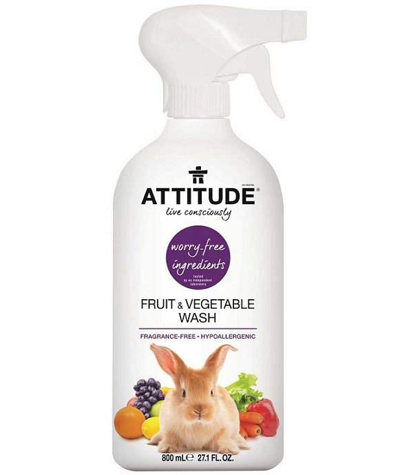 Attitude - Detergent pentru fructe și legume, fără parfum, 800 ml