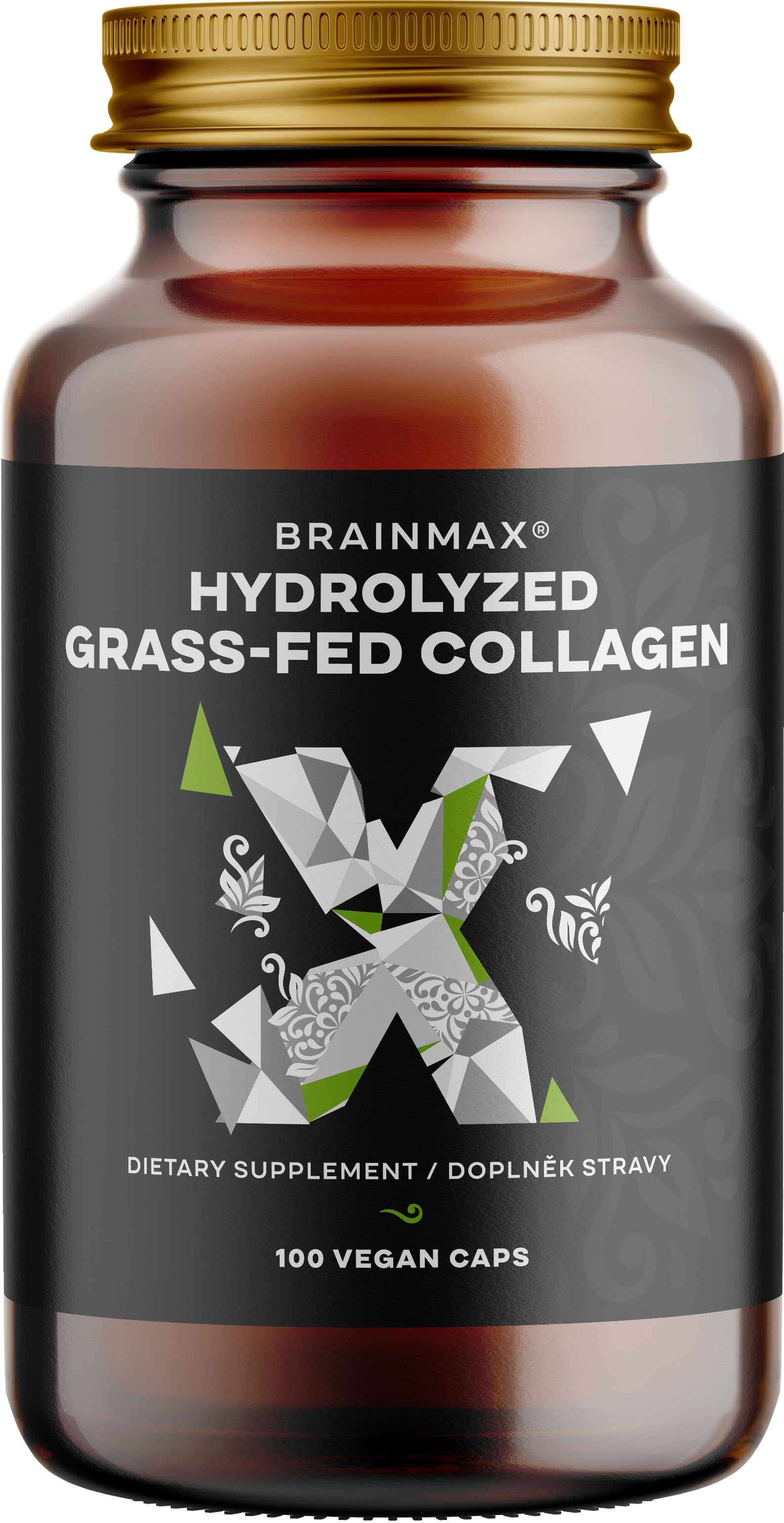 BrainMax Hydrolyzed GrassFed Colagen (colagen de la vaci hrănite cu iarbă), 600 mg, 100 capsule