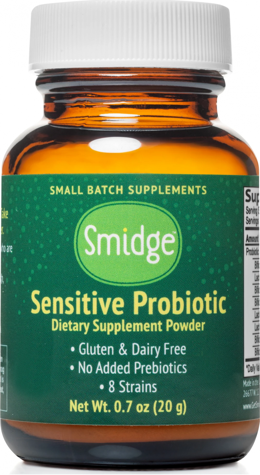 Smidge Sensitive Probiotic sub formă de pulbere, 3 miliarde CFU, 20 g