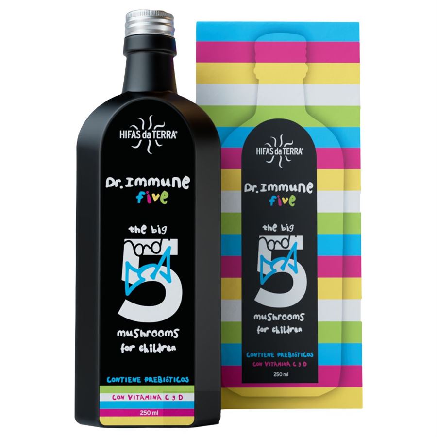 Hifas da Terra Dr. Immune Five for Children, sirop din ciuperci adaptogene, 250 ml