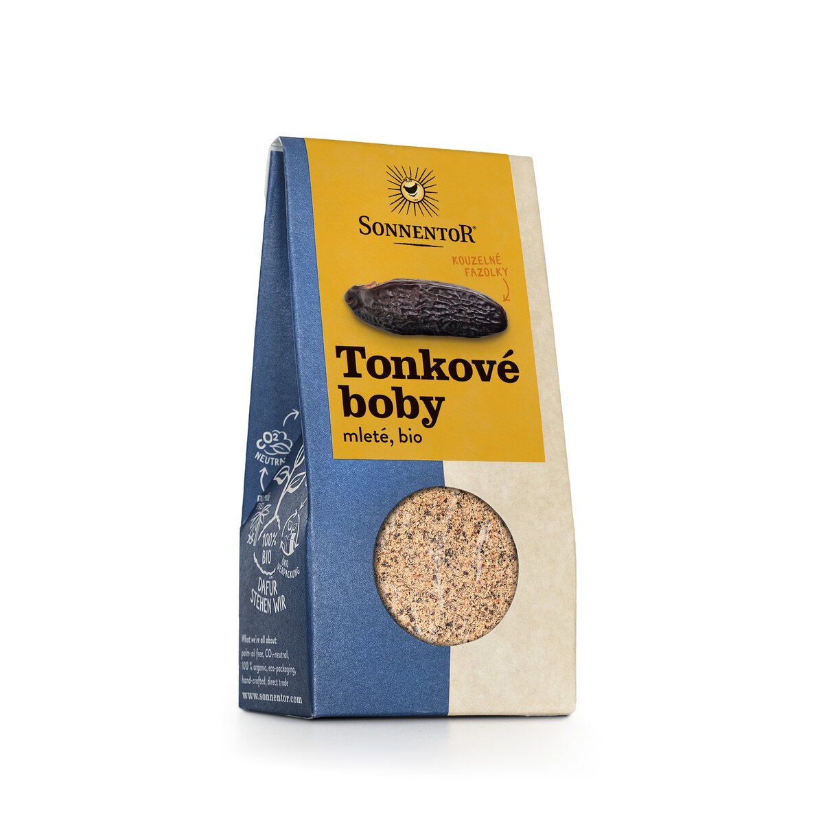 Sonnentor Fasole Tonka măcinată, organică, 35 g