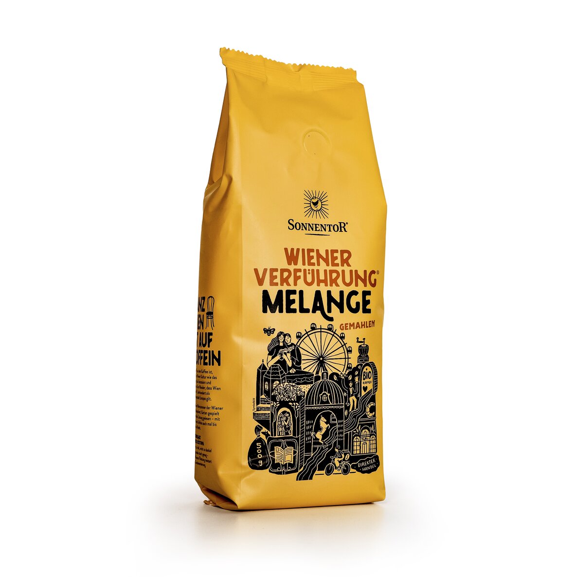 Sonnentor Vienese Temptation® Melange, cafea măcinată prăjită, organică, 500 g