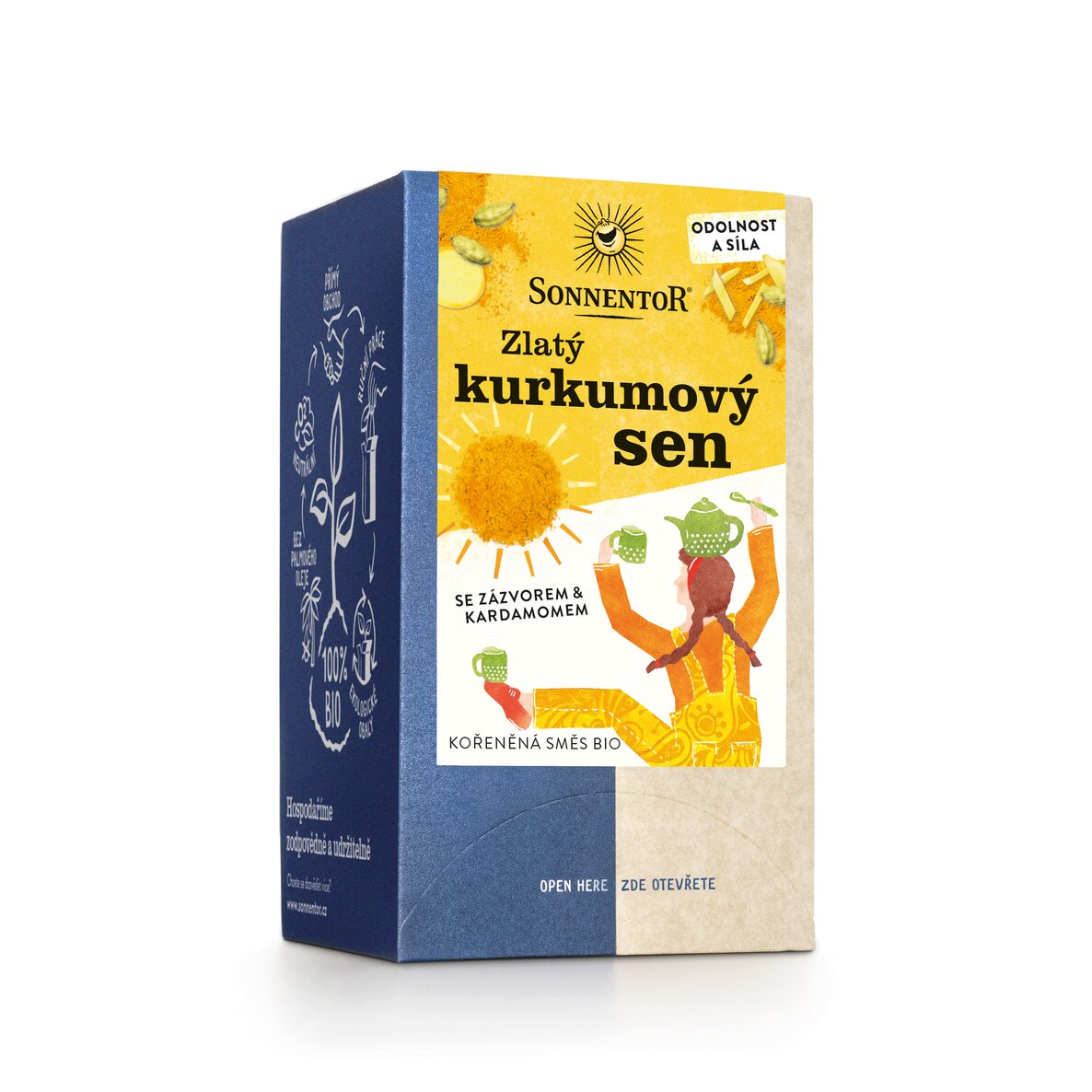 Sonnentor - Golden Turmeric Dream, pliculete de ceai, bio, 18 buc
