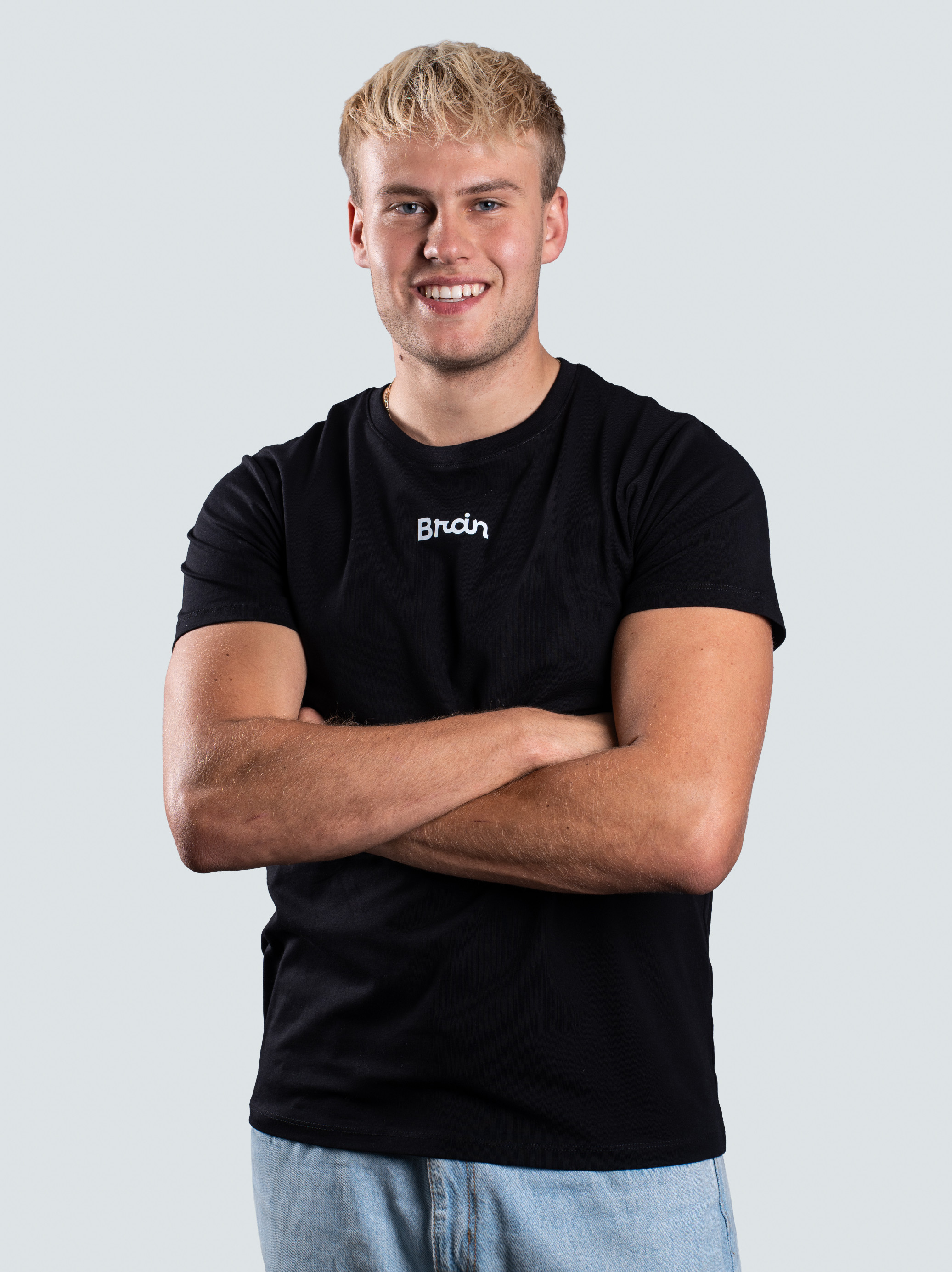Brain tricou bărbătesc Think Healthy, negru Dimensiune: M