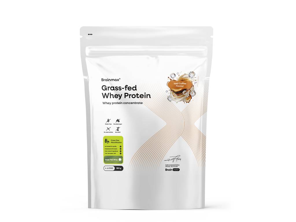 BrainMax Grass-fed Whey Protein®, Ledová káva, 1000 g