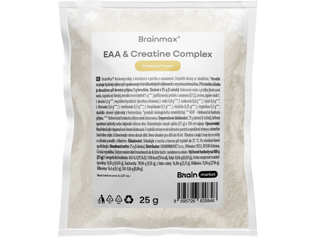 BrainMax BrainMax® EAA & Creatine Complex, Pineapple, 25 g, MOSTRĂ