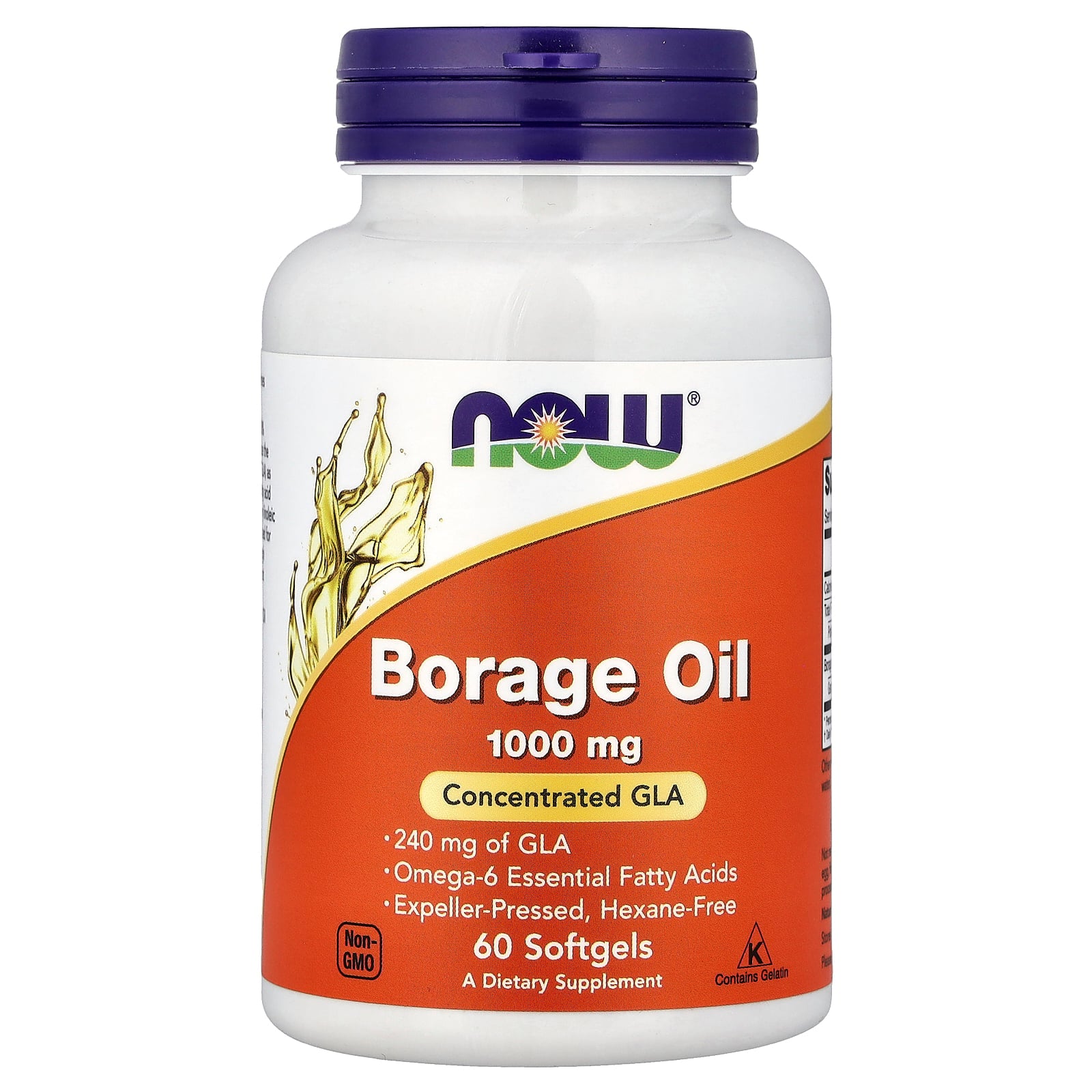 Now® Foods Ulei de borago NOW, 1000 mg, 60 capsule moi