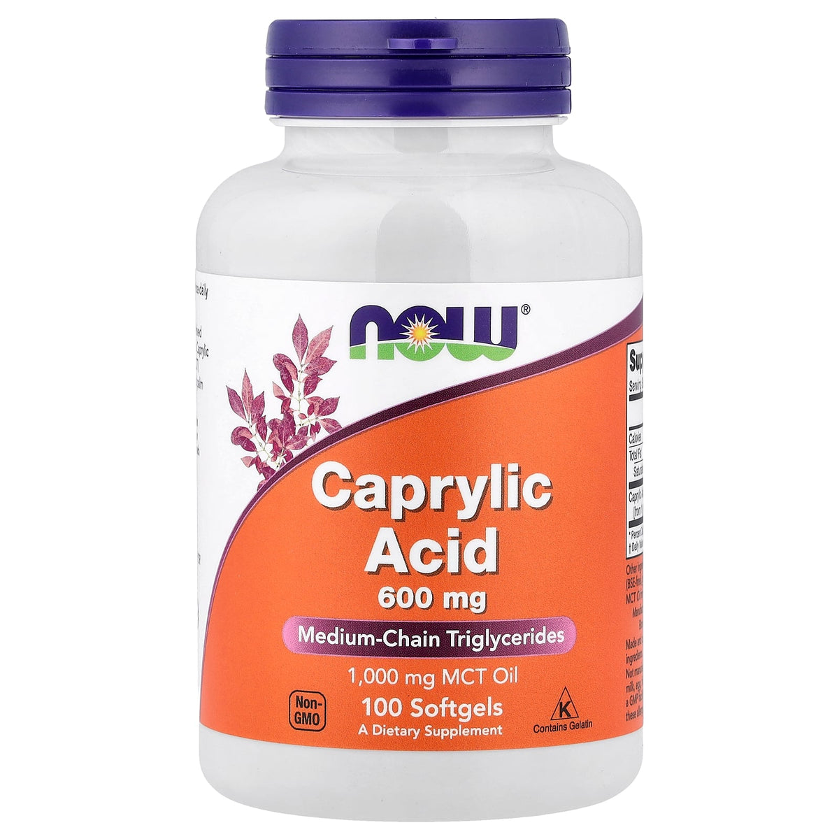 Now® Foods ACUM Acid caprilic, 600 mg, 100 capsule moi