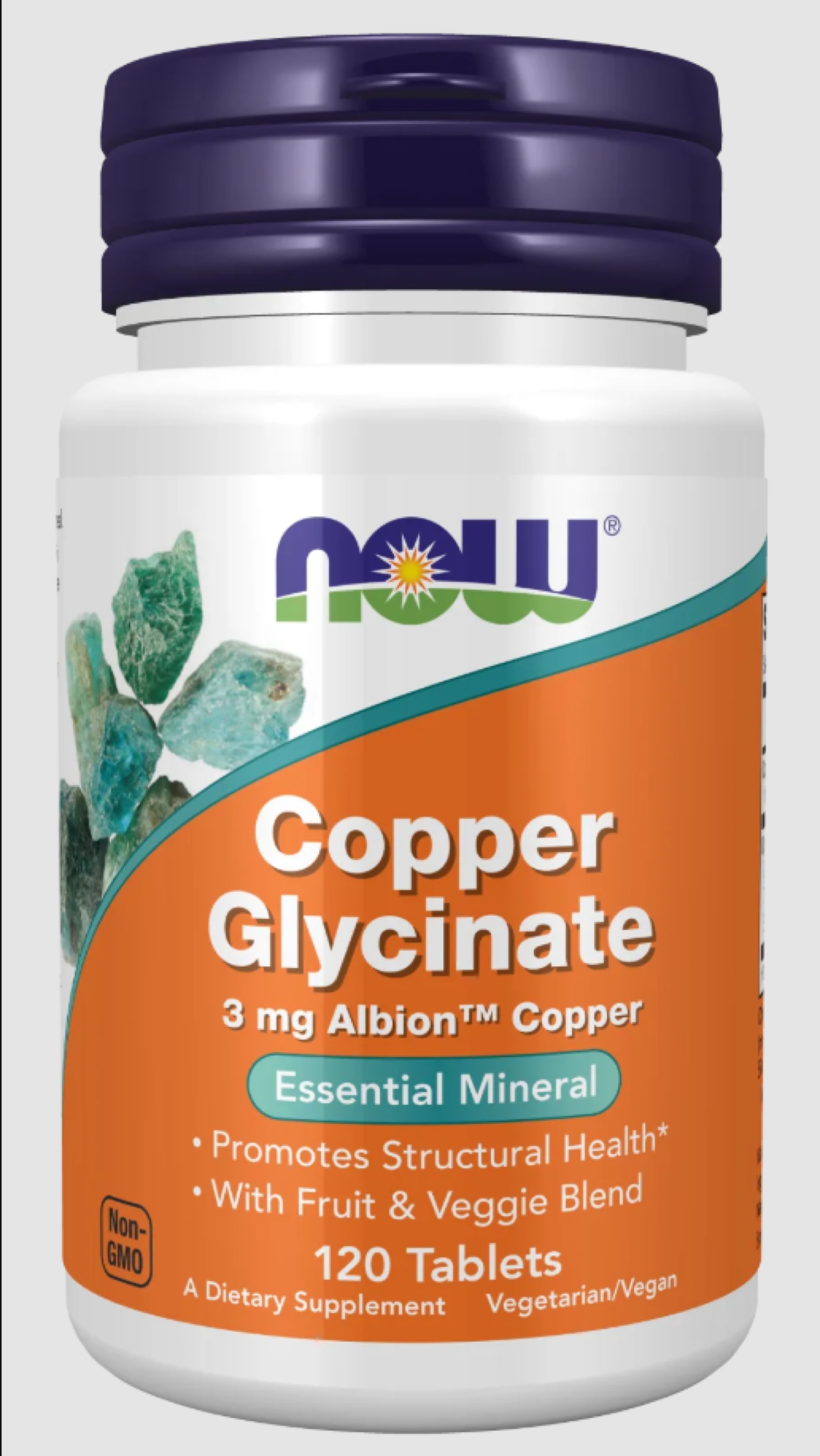 Now® Foods NOW Měď glycinát, 120 tablet