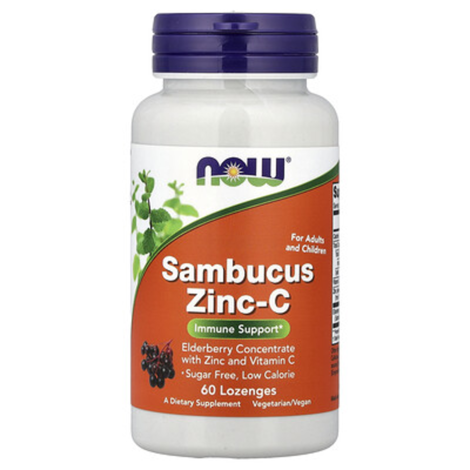 Now® Foods NOW Sambucus Zinc-C, 60 de pastile