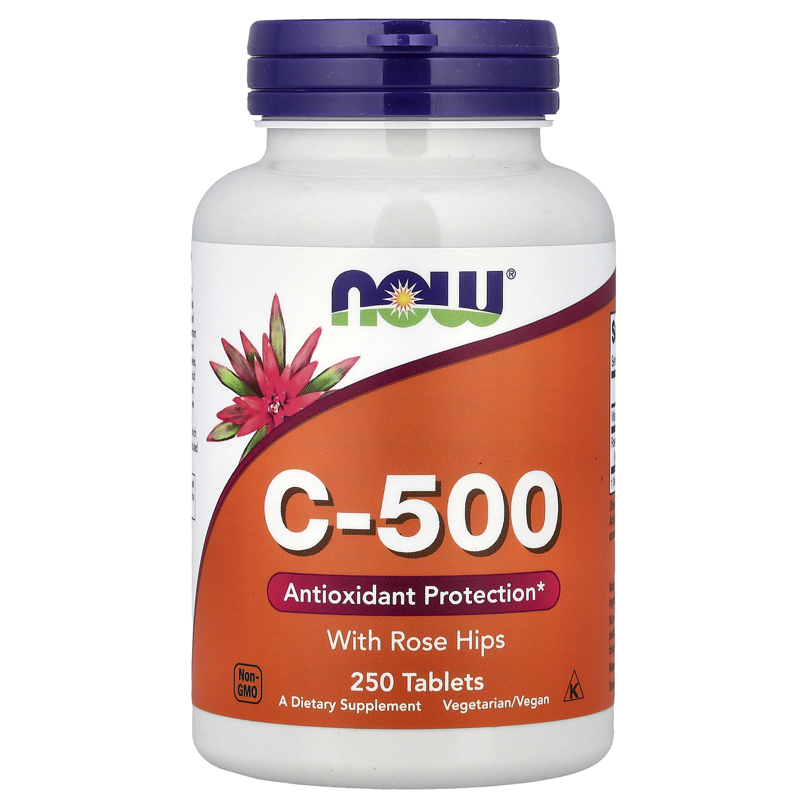 Now® Foods NOW Vitamina C-500 cu măceșe, 250 de comprimate