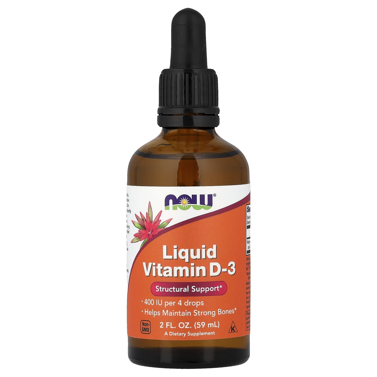 Now® Foods NOW Vitamín D3 tekutý, 400 IU, 59 ml