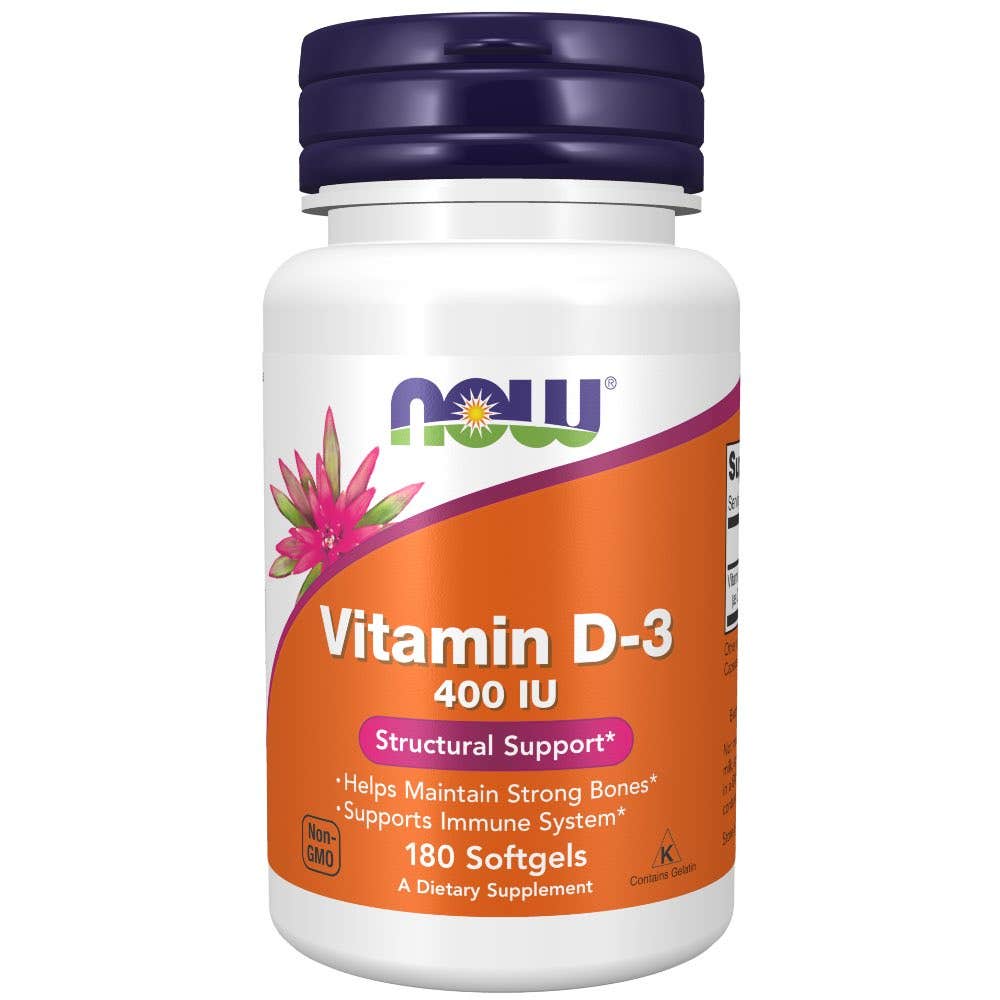 Now® Foods ACUM Vitamina D3, 400 UI, 180 capsule moi