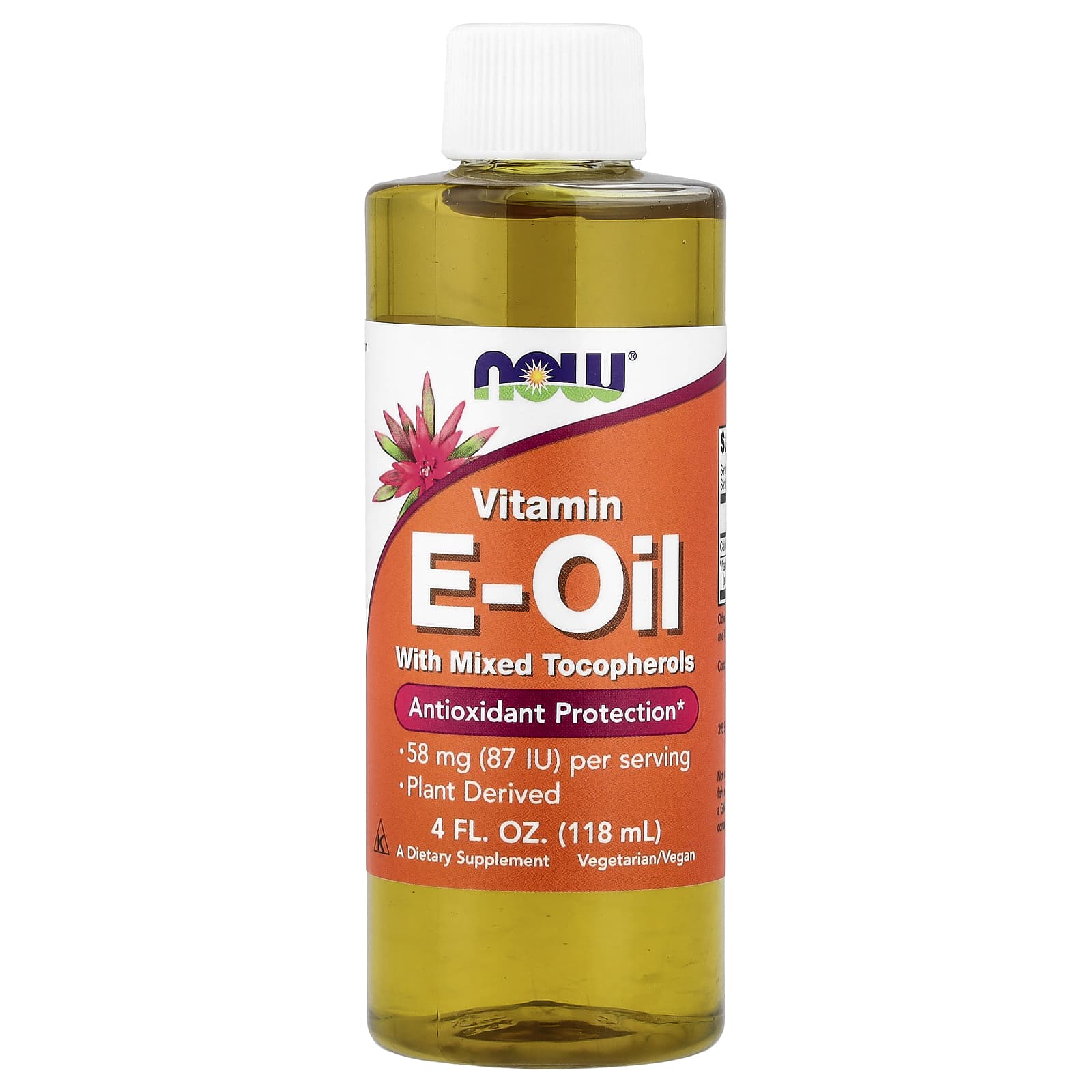 Now® Foods NOW Vitamina E lichidă naturală, 118 ml