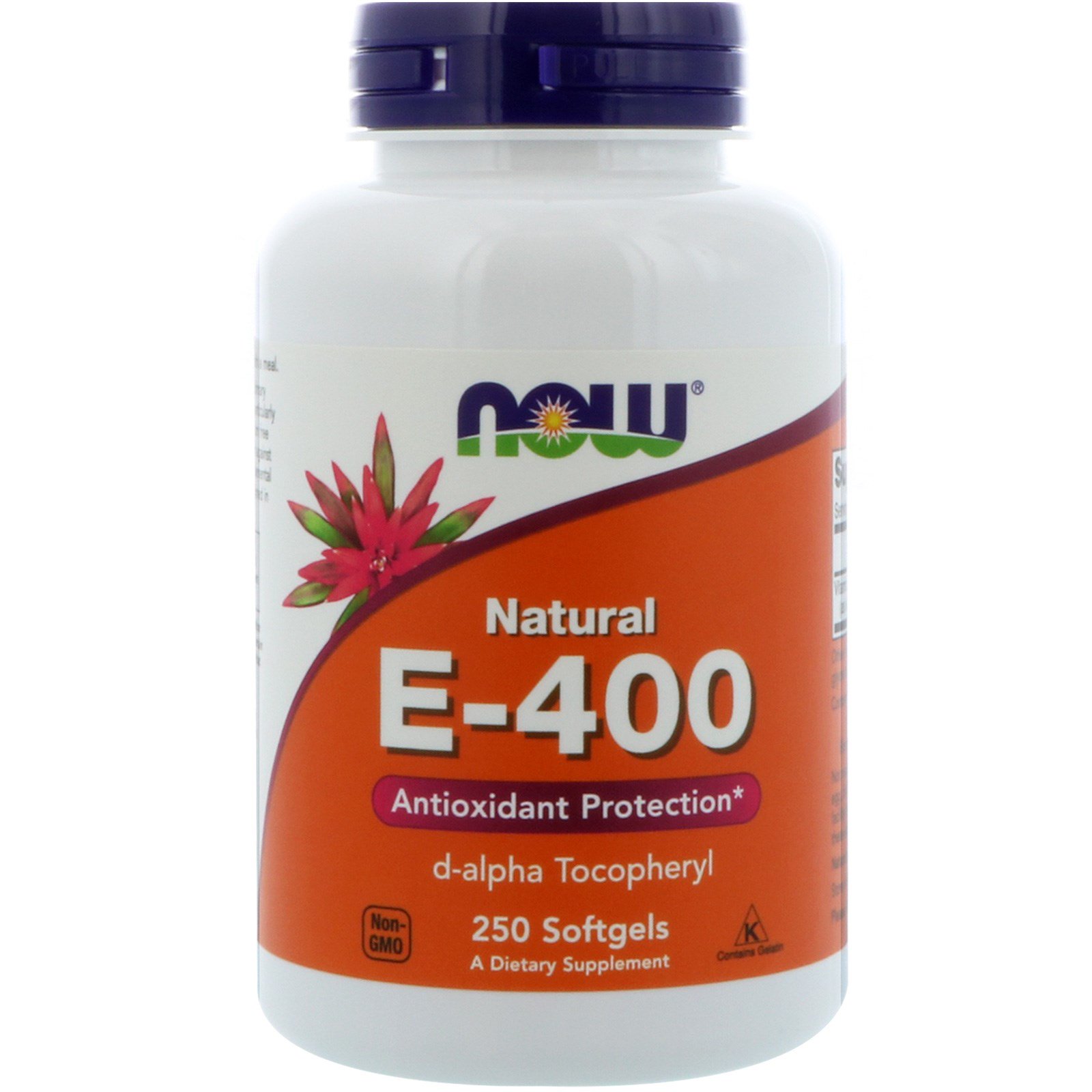 Now® Foods NOW Vitamina E-400, Naturală, 250 Capsule Moi