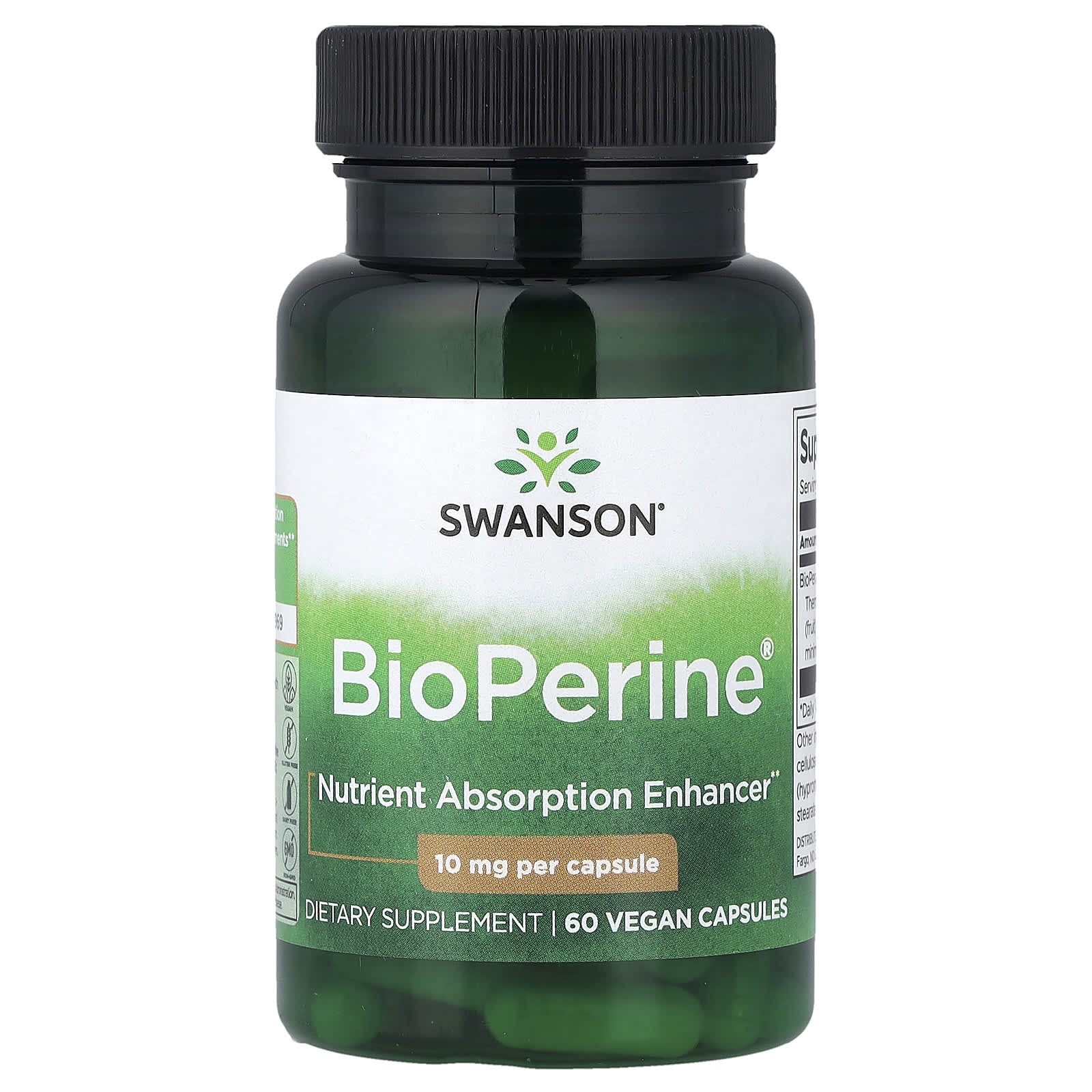 Swanson Bioperine, 10 mg, 60 capsule
