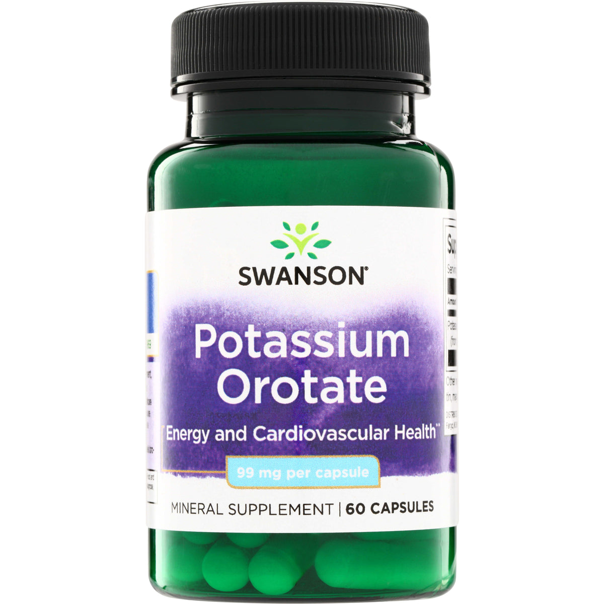 Swanson Orotat de potasiu, 99 mg, 60 capsule