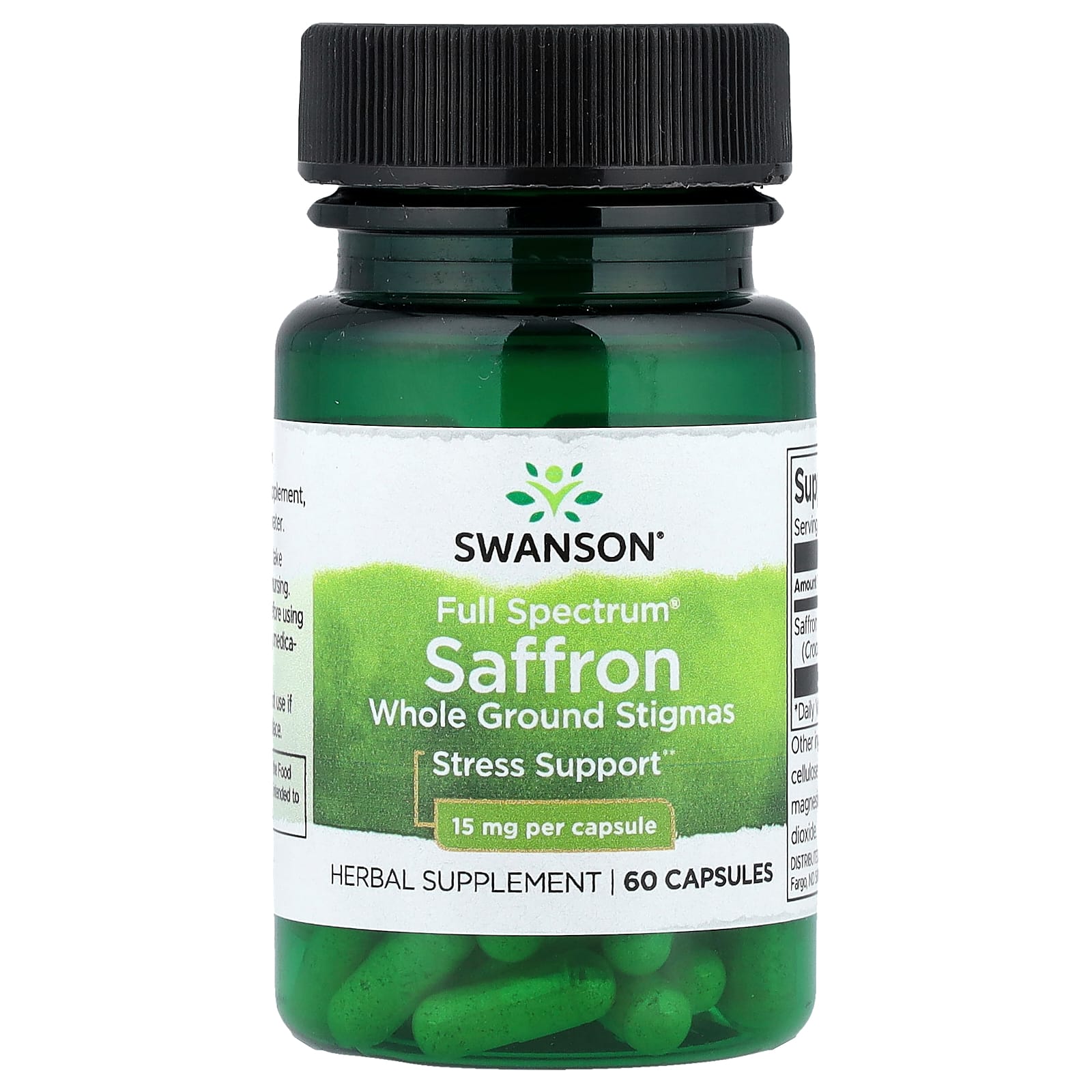 Swanson Șofran cu Spectru Complet, 15 mg, 60 capsule