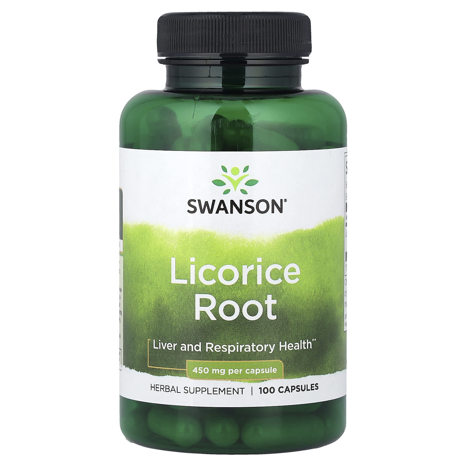 Swanson Rădăcină de lemn dulce Swanson, 450 mg, 100 capsule