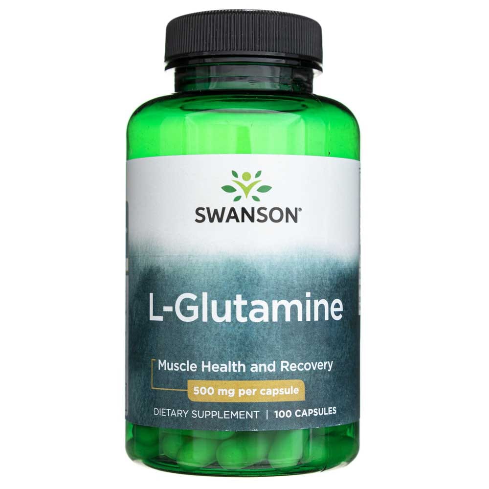 Swanson L-Glutamină, 500 mg, 100 capsule