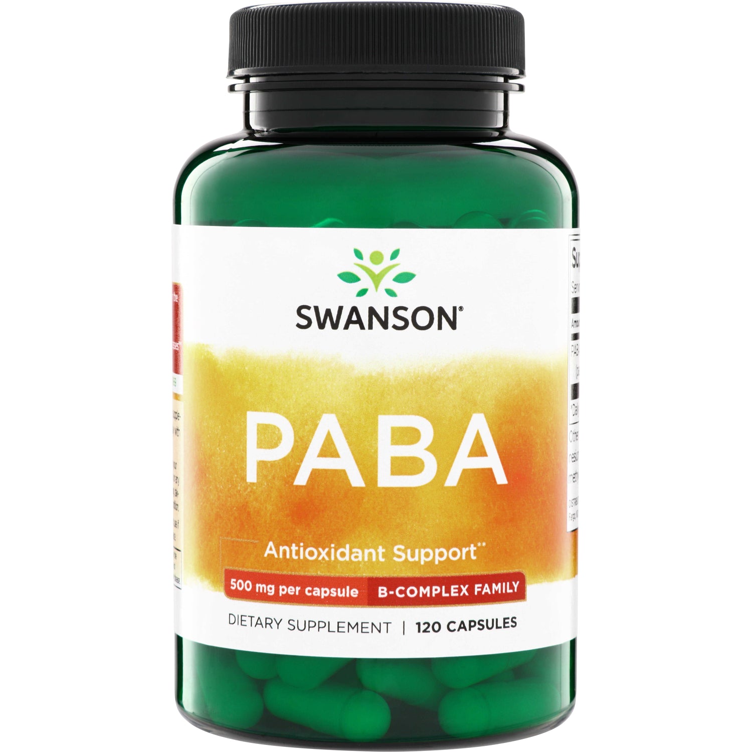 Swanson PABA, 500 mg, 120 capsule
