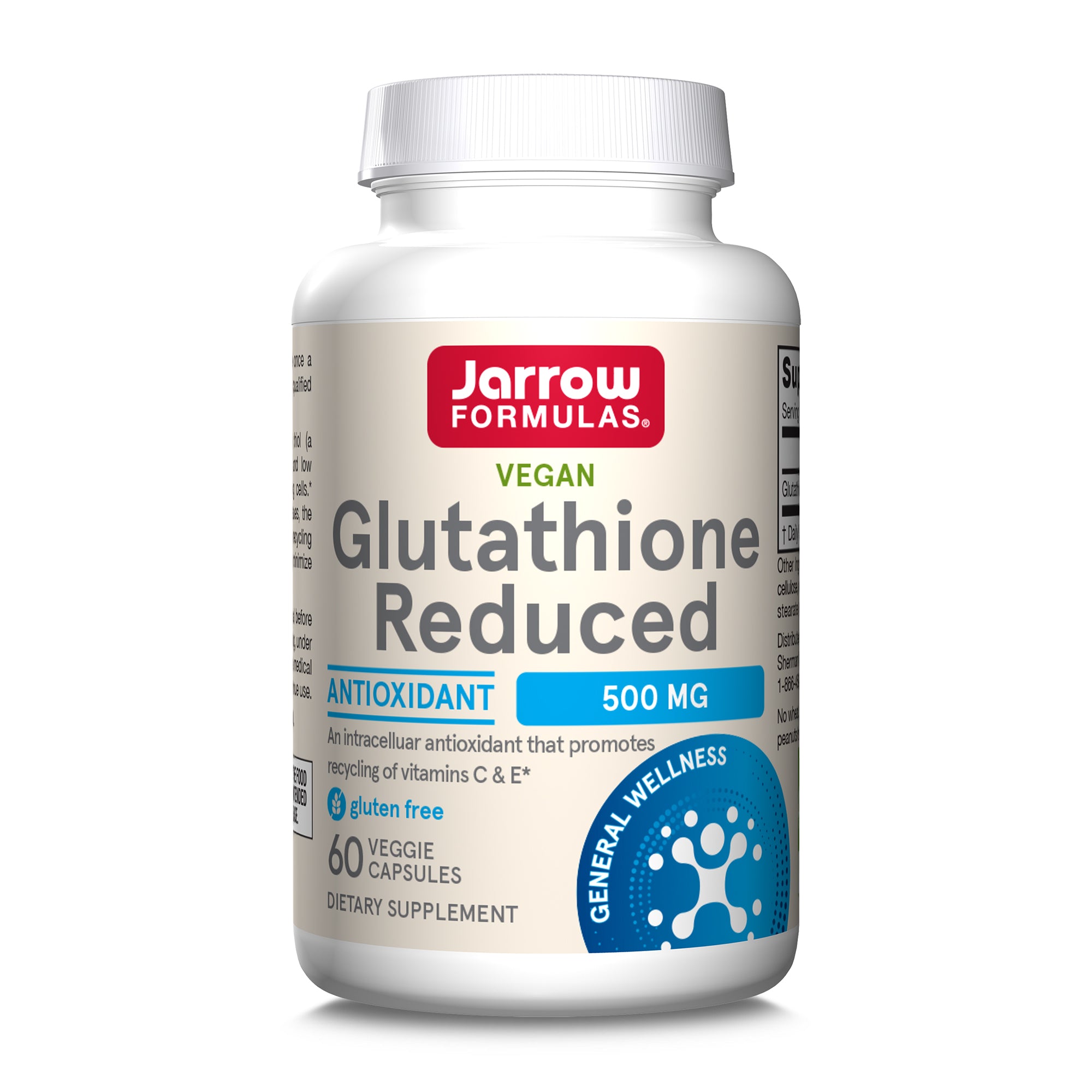 Jarrow Formulas Glutation redus, 500 mg, 60 capsule vegetale