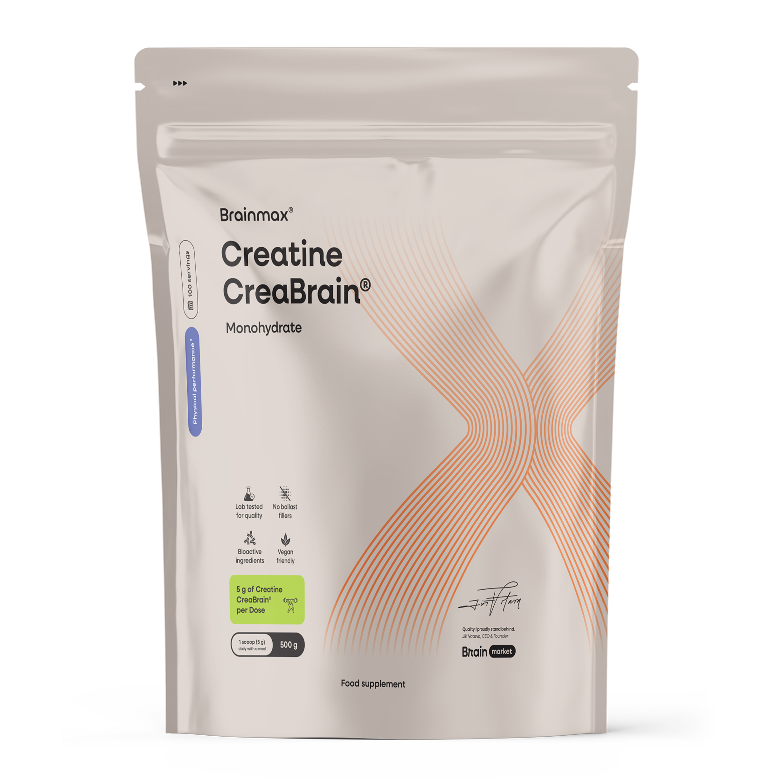 BrainMax BrainMax® Creatine CreaBrain®, Monohydrate, 500 g