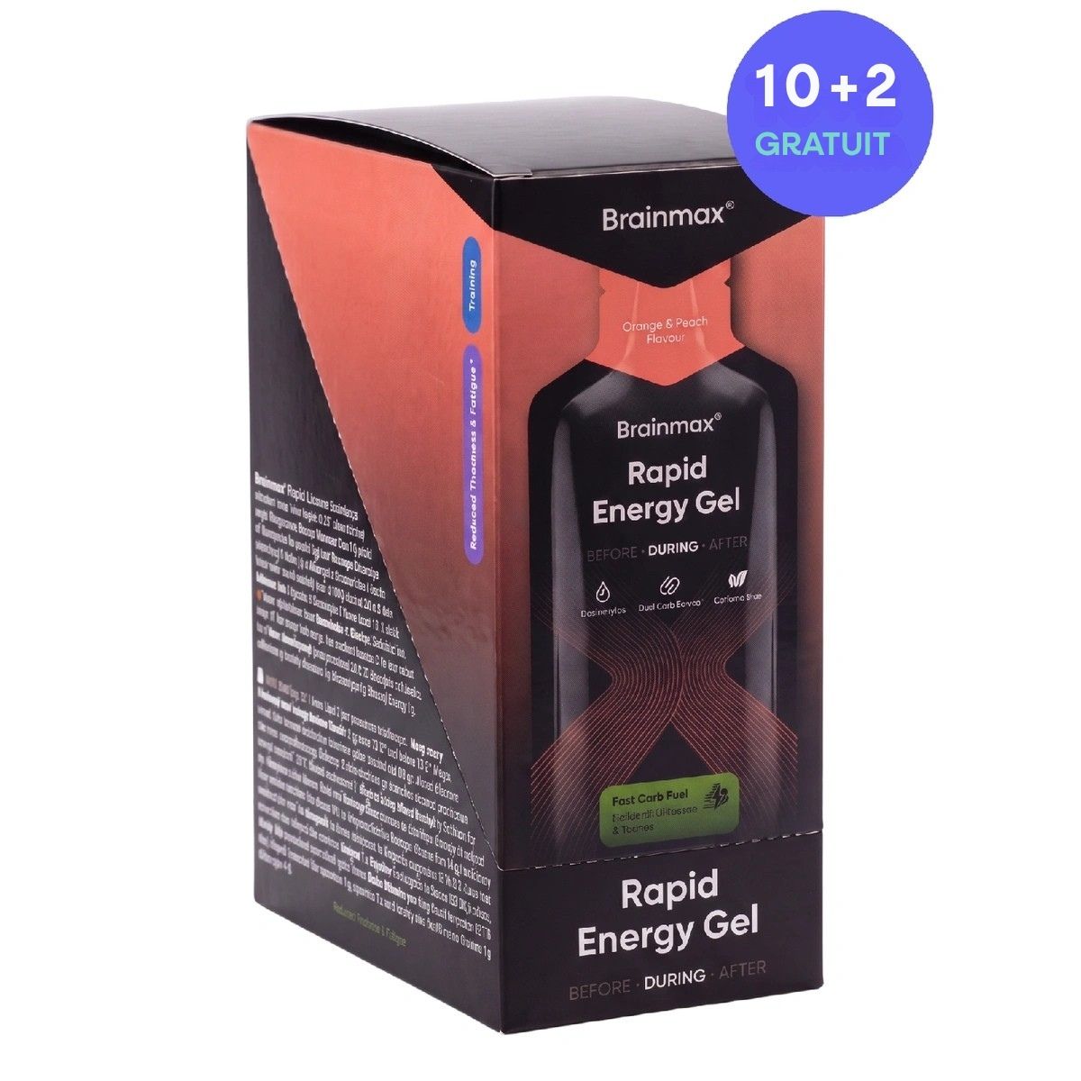BrainMax BrainMax® Endurance Energy Gel, Lemon & Grapefruit, 12 x 70 g