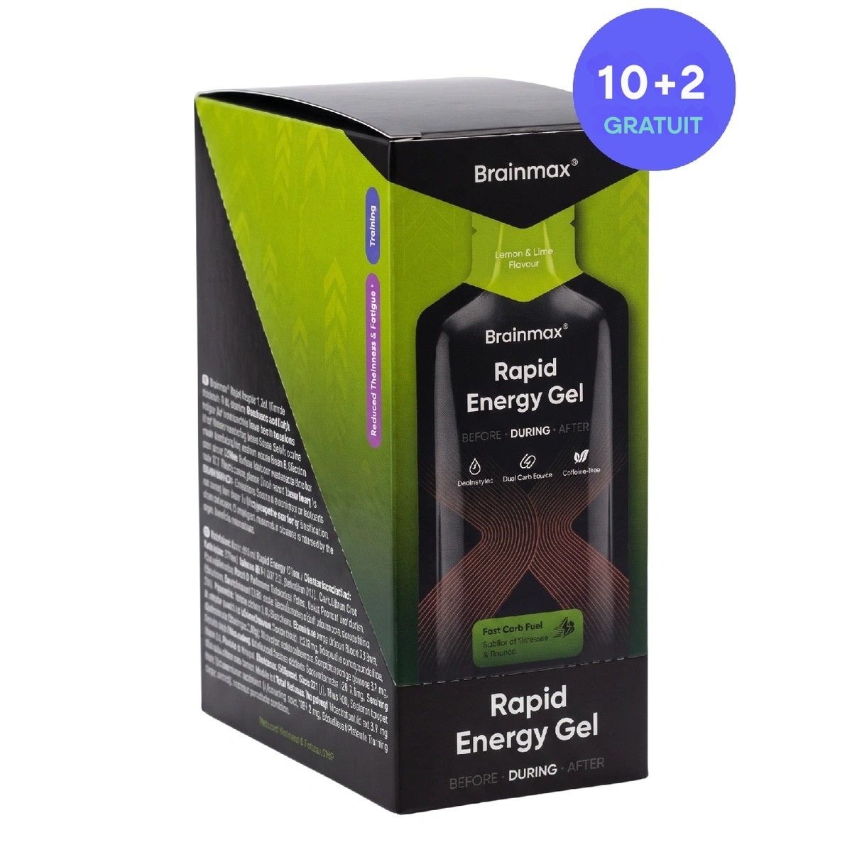 BrainMax BrainMax® Rapid Energy Gel, Lemon & Lime, 12 x 65 g