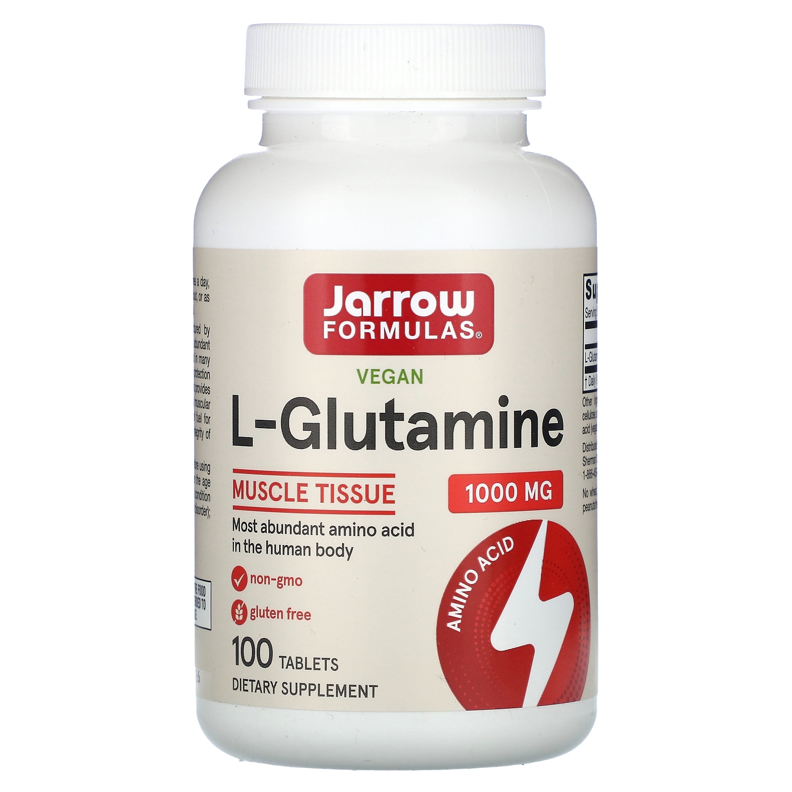 Jarrow Formulas L-glutamină, 1000 mg, 100 tablete