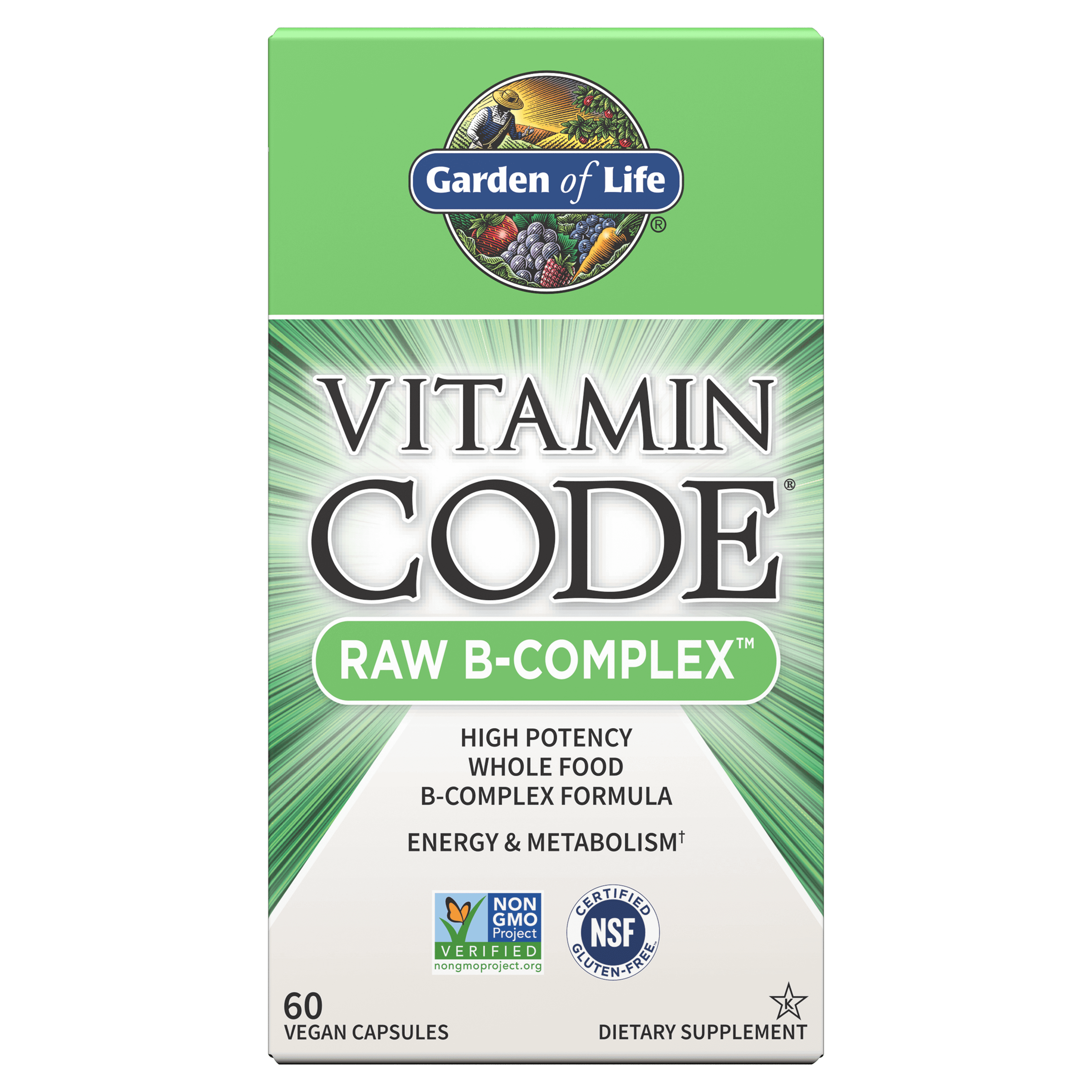 Garden of Life Vitamin Code RAW B-Complex, 60 capsule