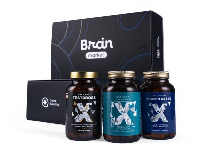 BrainMax Božični set Močan moški  Sinergistična sestava za podporo zdravju aktivnih moških, prehransko dopolnilo